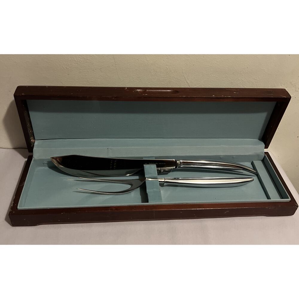 SALADMASTER 2PC Kitchen Carving Knife Set 403 407 in Presentation Case VTG